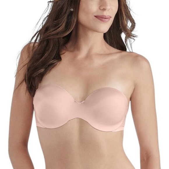 Vanity Fair Size 36DD Buff Nearly Invisible Strapless Underwire Bra #74202 - Picture 1 of 10